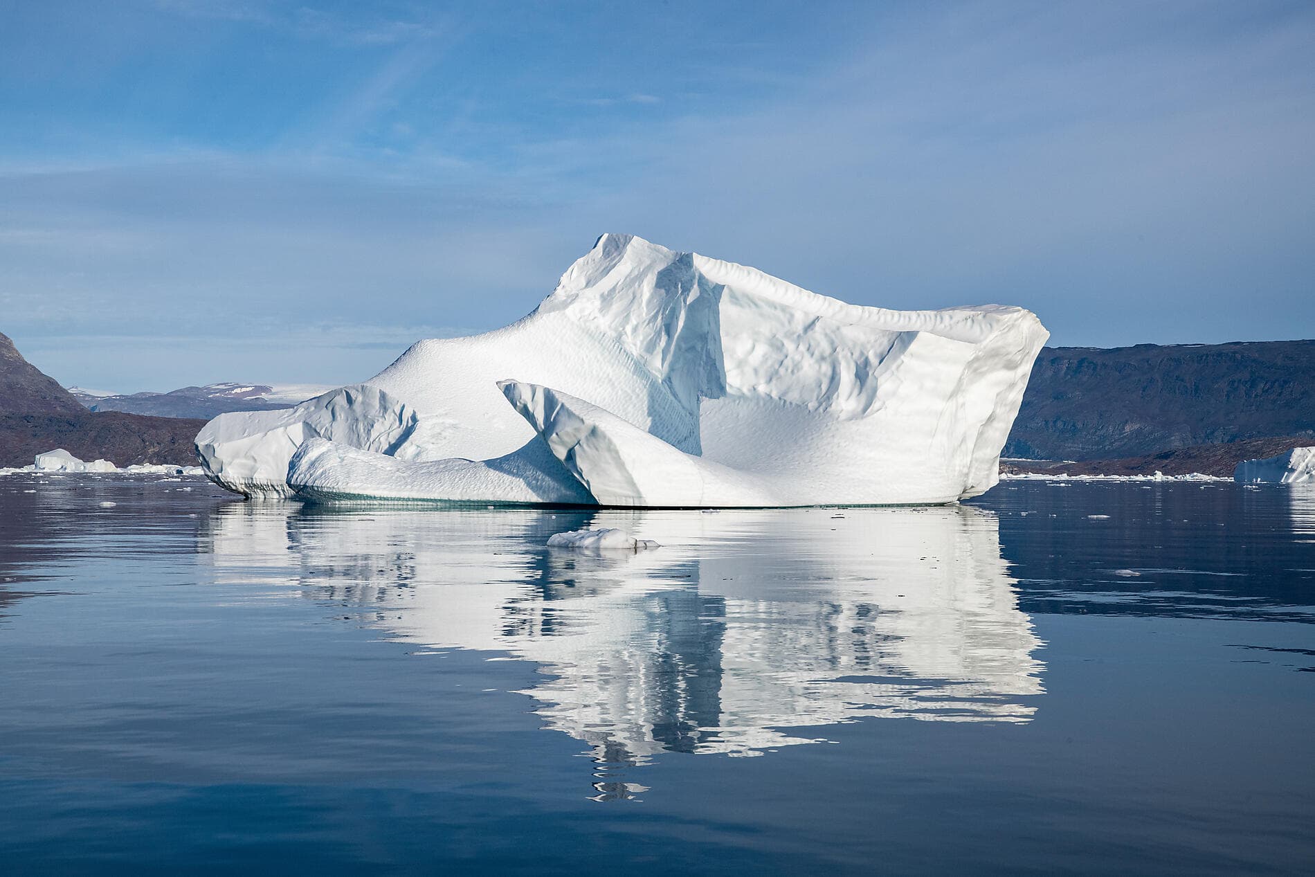 Le pôle Nord géographique et côte est du Groenland 