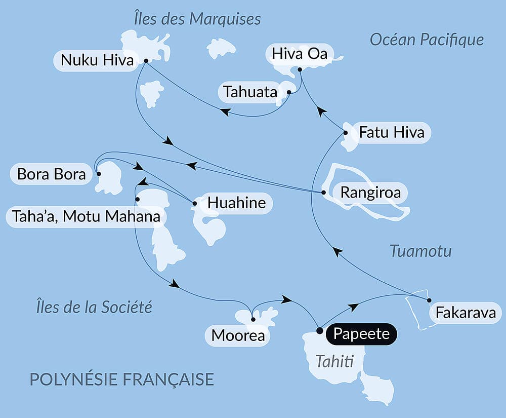 Marquises, Tuamotu et îles de la Société null