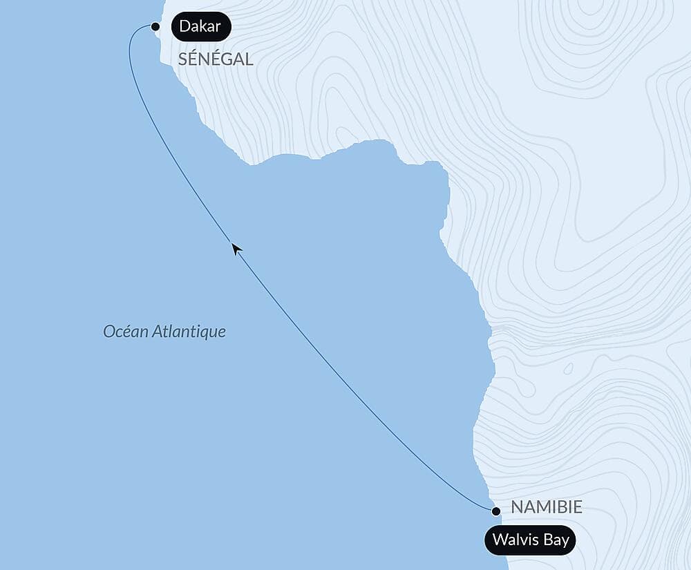 Voyage en Mer : Walvis Bay - Dakar